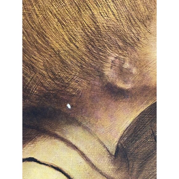 A Little Kiss Margaret Kane Framed Print Big Eyes MCM Kissing Boy Girl - Picture 4 of 8